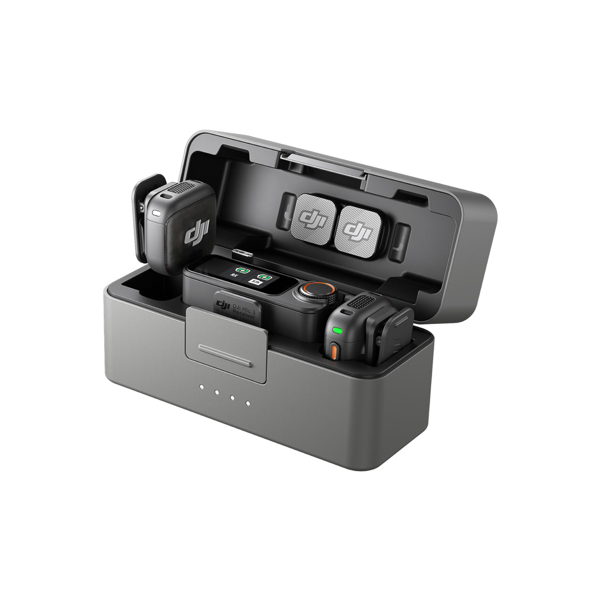 Micrófono inalámbrico Mic 3 (2 TX + 1 RX + Estuche de carga) DJI