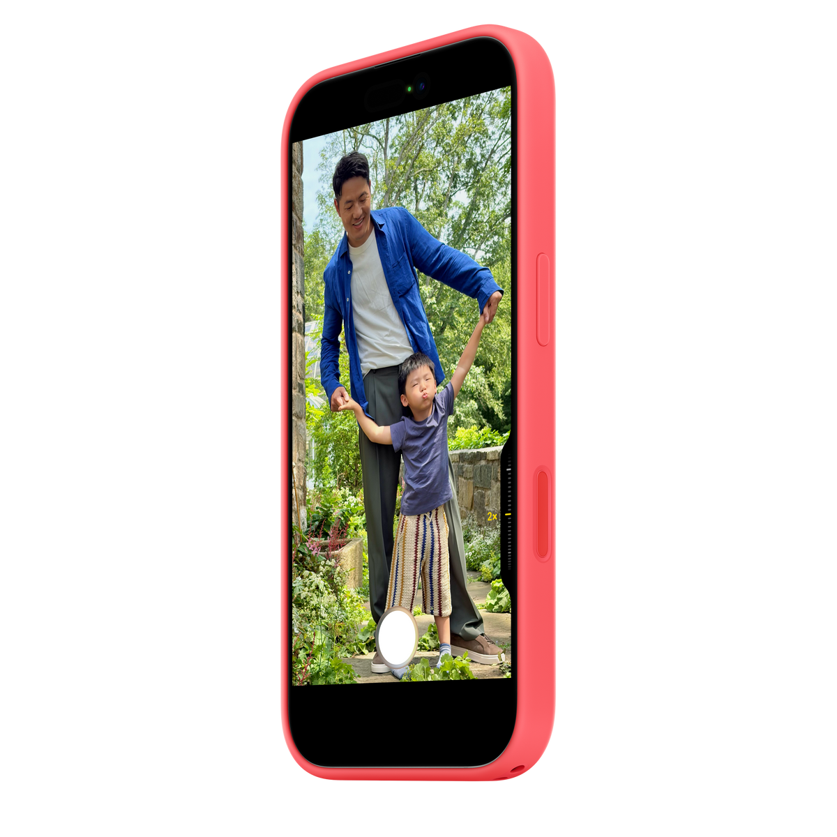 Case de silicona con MagSafe para iPhone 17 bright guava
