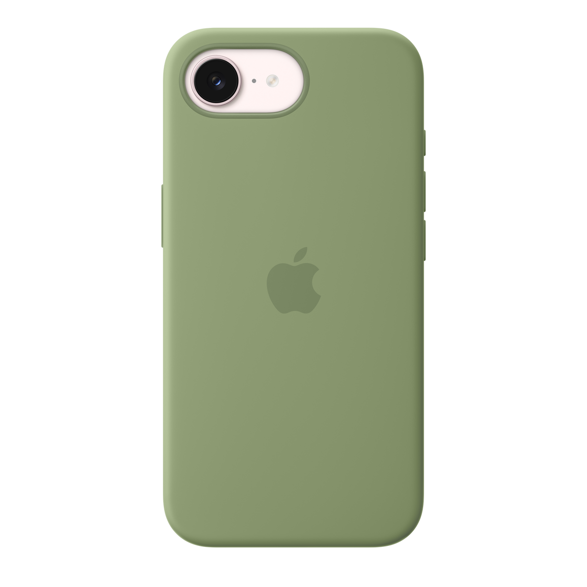 Case de silicona con MagSafe para iPhone 17e light moss