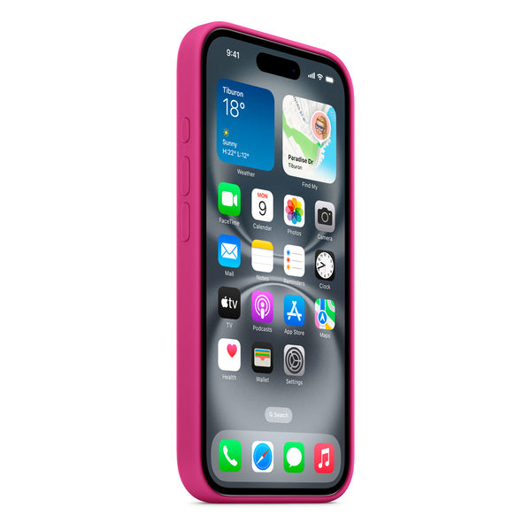 Case de silicona con MagSafe para iPhone 16