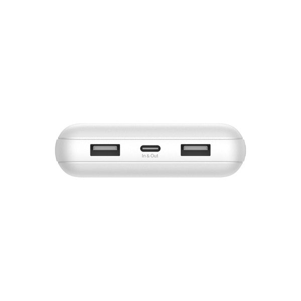 Batería 20.000 mAh 2xUSB-A 1xUSB-C 15W Belkin blanca