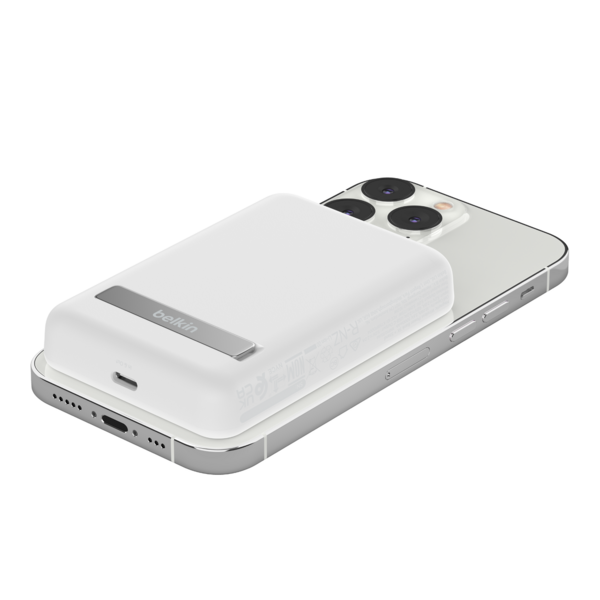 Batería 5.000 mAh carga magnetica 7.5W Belkin blanca
