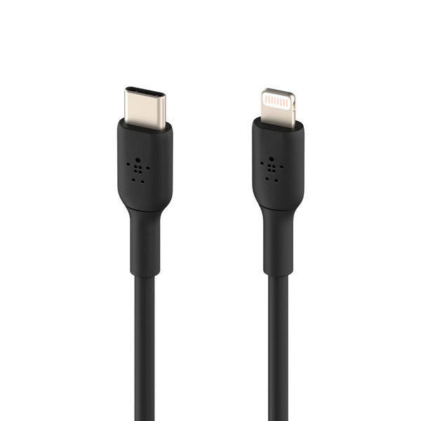 Cable USB-C a Lightning 1.0 Mt PVC Belkin negro