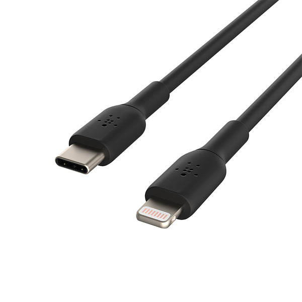 Cable USB-C a Lightning 1.0 Mt PVC Belkin negro