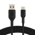 Cable USB-A a USB-C 1.0 Mt trenzado Belkin negro