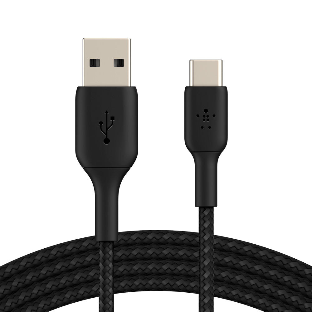 Cable USB-A a USB-C 1.0 Mt trenzado Belkin negro