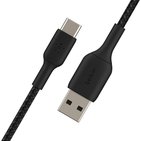 Cable USB-A a USB-C 1.0 Mt trenzado Belkin negro