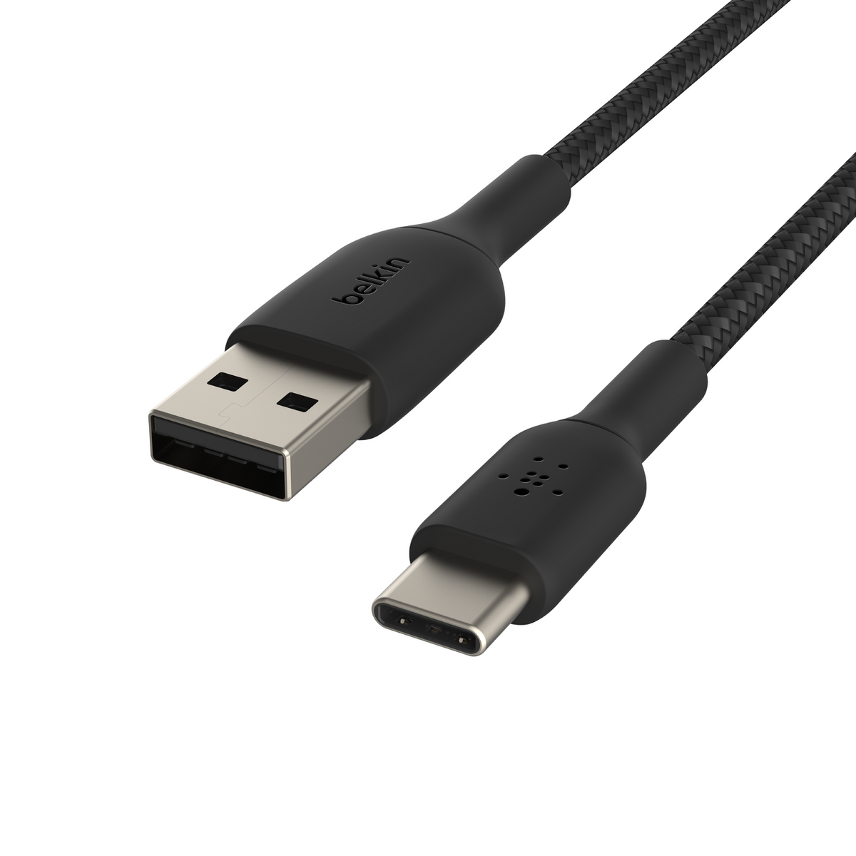 Cable USB-A a USB-C 1.0 Mt trenzado Belkin negro