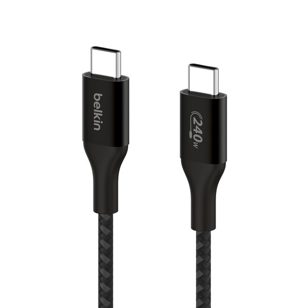 Cable USB-C a USB-C 240W de 2.0 Mt trenzado Belkin