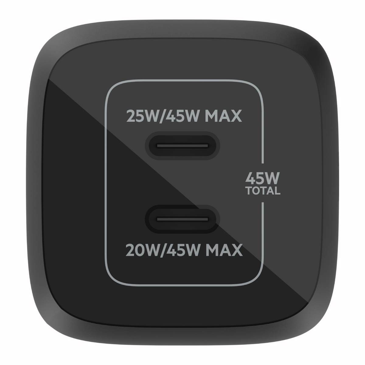 Cargador 45W Max 2x USB-C Belkin Negro