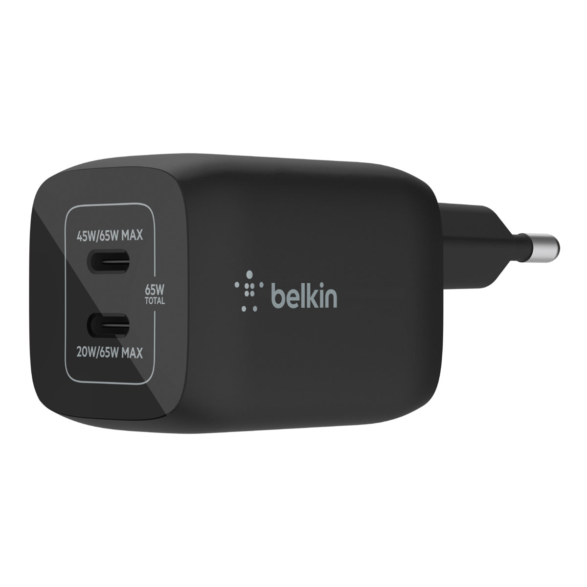 Cargador 65W Max 2x USB-C Belkin Negro