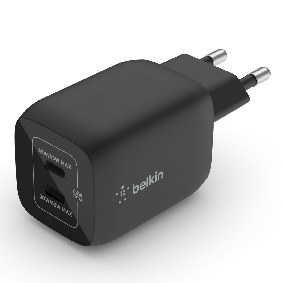 Cargador 65W Max 2x USB-C Belkin Negro