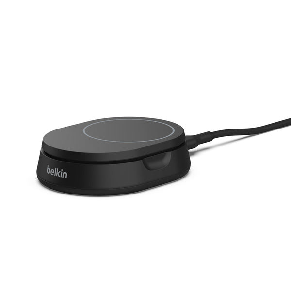 Base de carga 2 en 1 inalámbrica plegable Qi2 15 W Belkin negra