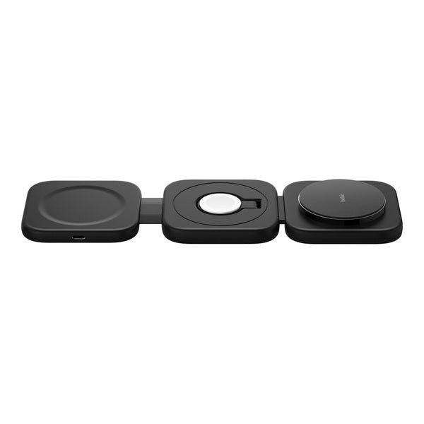 Base de carga 3 en 1 inalambrica plegable de viaje Qi2 Belkin negra