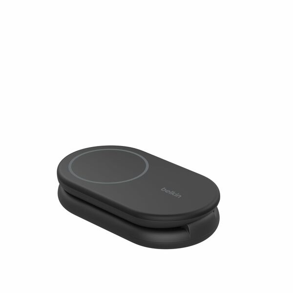 Base de carga 2 en 1 inalambrica plegable Qi2 Belkin negra