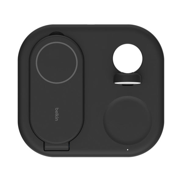 Base de carga 3 en 1 inalámbrica plegable Belkin negra