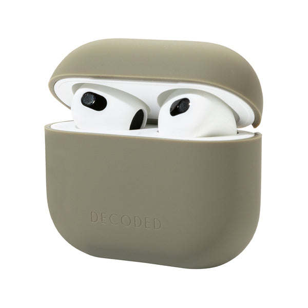 Funda silicona AirCase Lite para AirPods 3 Gen Decoded verde olivo