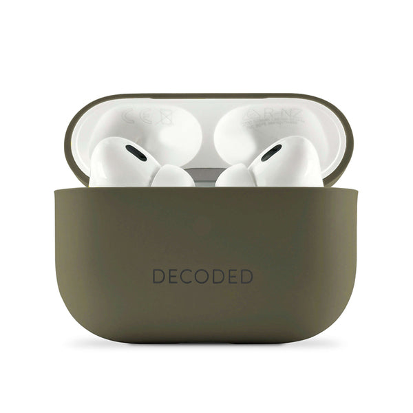 Funda silicona AirCase Pro para Airpods Pro 2/ 1 Gen Decoded verde olivo