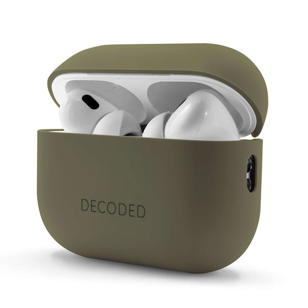 Funda silicona AirCase Pro para Airpods Pro 2/ 1 Gen Decoded verde olivo