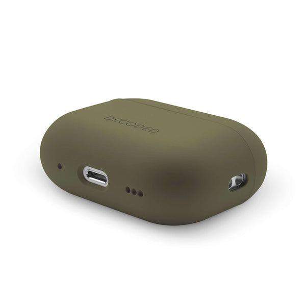 Funda silicona AirCase Pro para Airpods Pro 2/ 1 Gen Decoded verde olivo