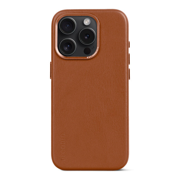 Funda cuero Backcover MagSafe para iPhone 15 Pro Decoded