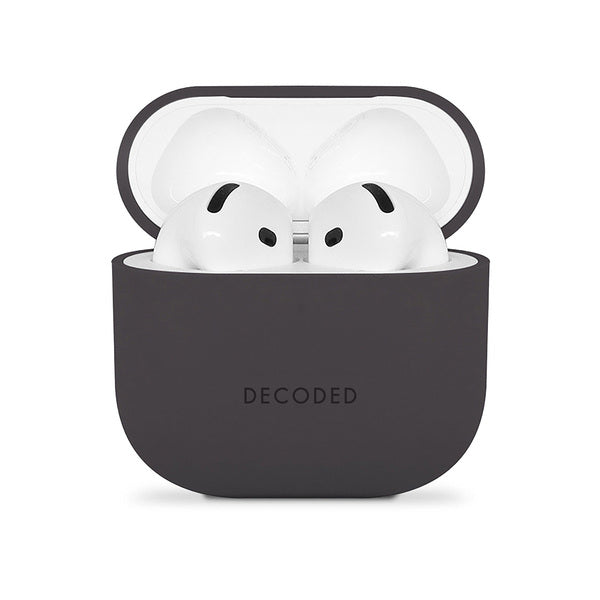 Funda silicona AirCase Pro para Airpods 4 Gen Decoded negra
