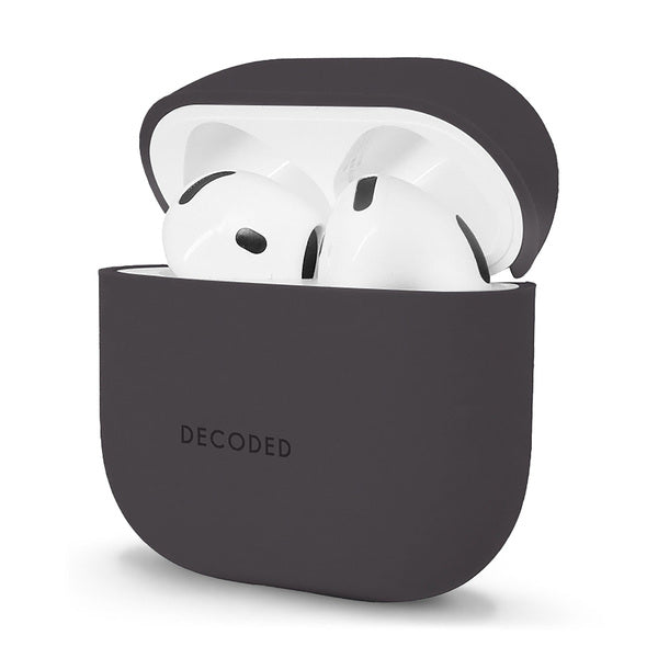 Funda silicona AirCase Pro para Airpods 4 Gen Decoded negra
