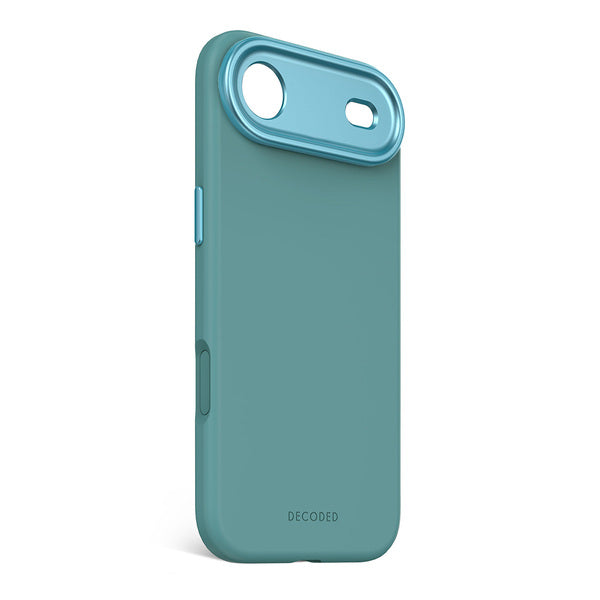 Funda silicona antimicrobiana iPhone 17 Air Decoded azul retro