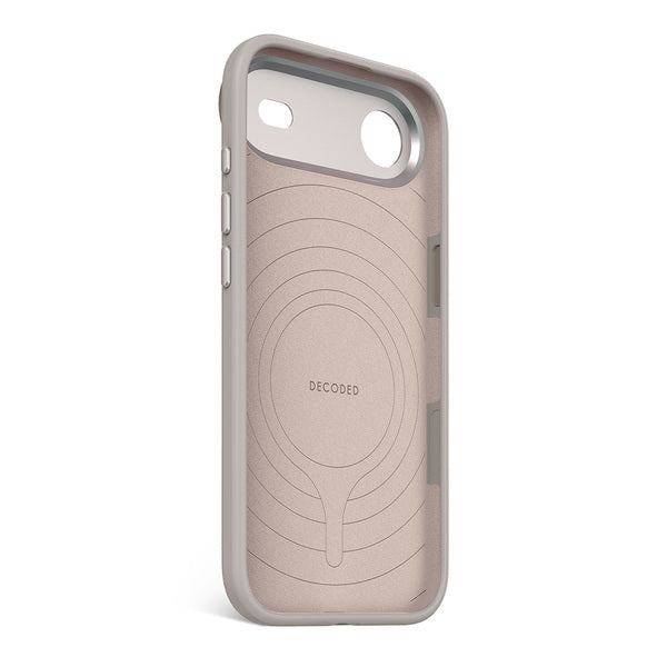 Funda silicona antimicrobiana iPhone 17 Air Decoded taupe suave