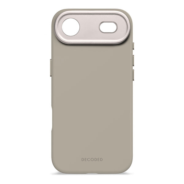 Funda silicona antimicrobiana iPhone 17 Air Decoded taupe suave