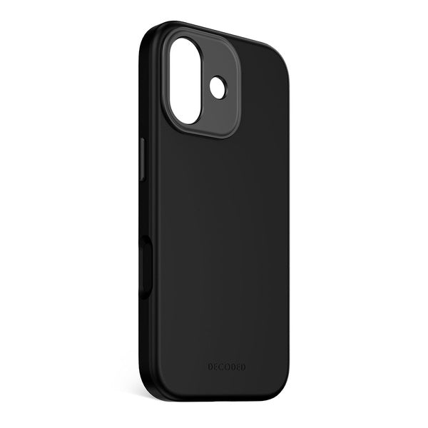 Funda silicona antimicrobiana iPhone 17 Decoded negro phantom