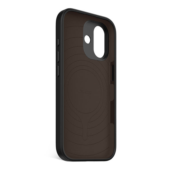 Funda silicona antimicrobiana iPhone 17 Decoded negro phantom