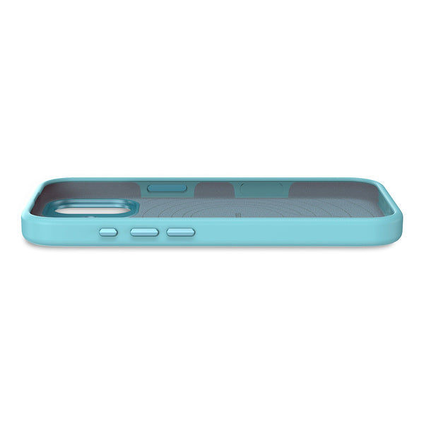 Funda silicona antimicrobiana iPhone 17 Decoded azul retro