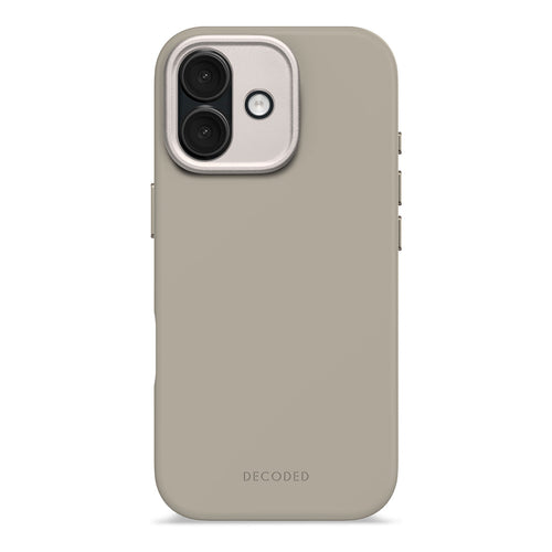 Funda silicona antimicrobiana iPhone 17 Decoded taupe suave