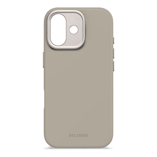Funda silicona antimicrobiana iPhone 17 Decoded taupe suave