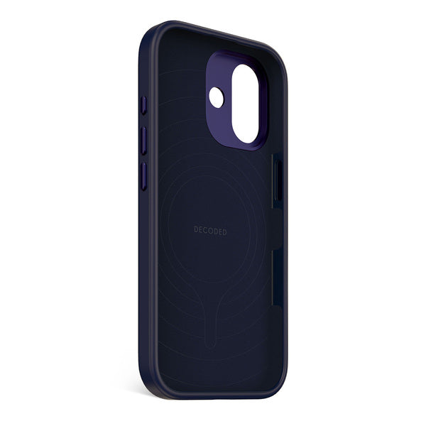 Funda silicona antimicrobiana iPhone 17 Decoded azul marino
