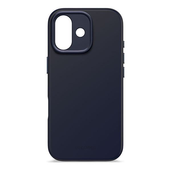 Funda silicona antimicrobiana iPhone 17 Decoded azul marino