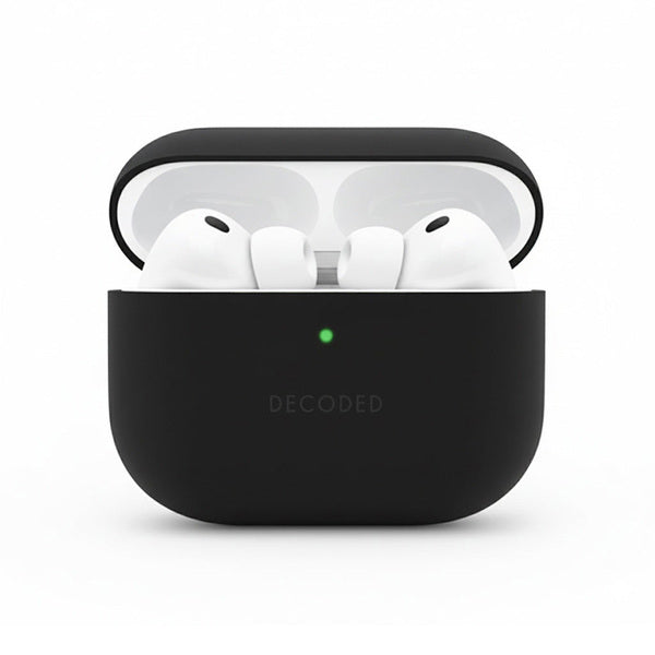 Funda silicona AirCase Pro para Airpods Pro 3 Gen Decoded negro