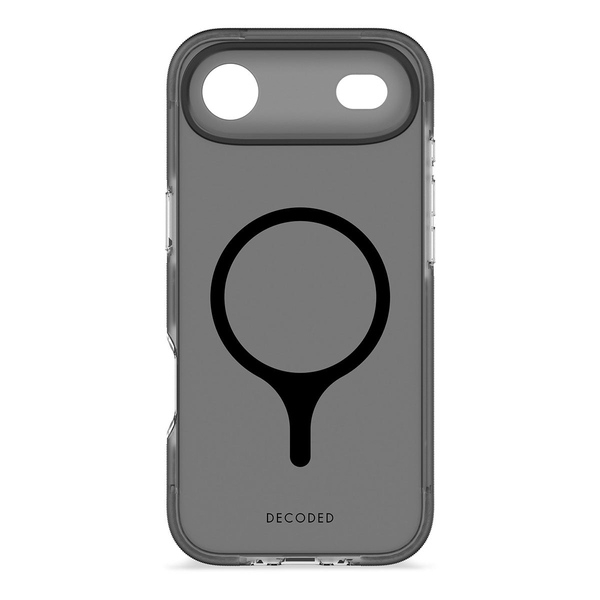 Funda transparente DropTec iPhone 17 Air Decoded negro esmerilado