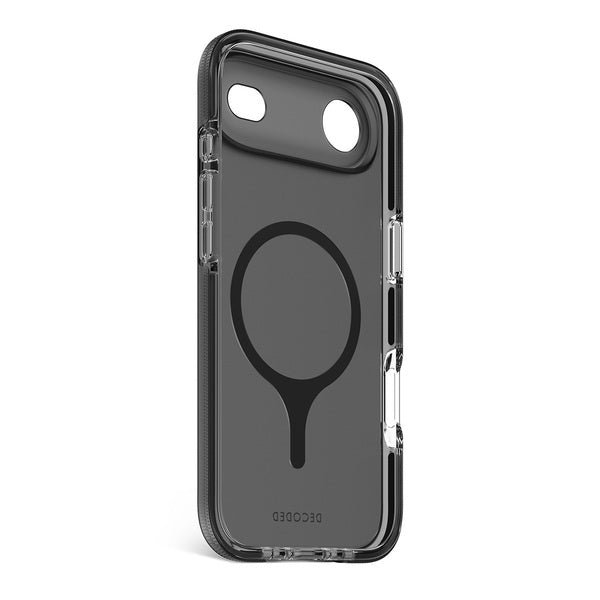 Funda transparente DropTec iPhone 17 Air Decoded negro esmerilado