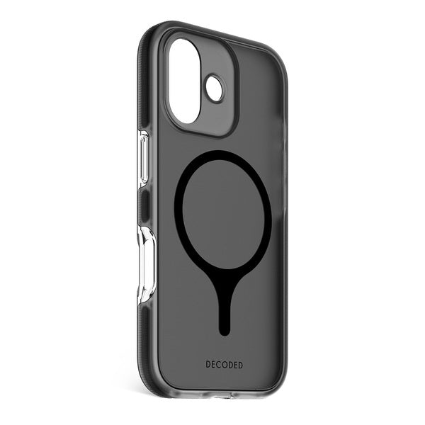 Funda transparente DropTec iPhone 17 Decoded negro esmerilado