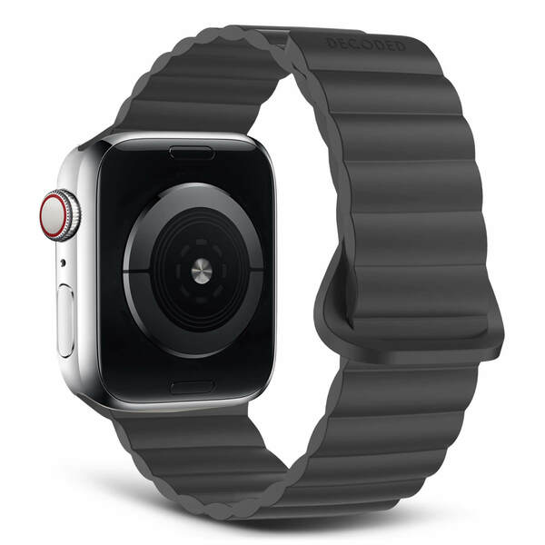 Banda para Apple Watch 44/45 mm de Silicona Tracción Magnética Loop Decoded negra
