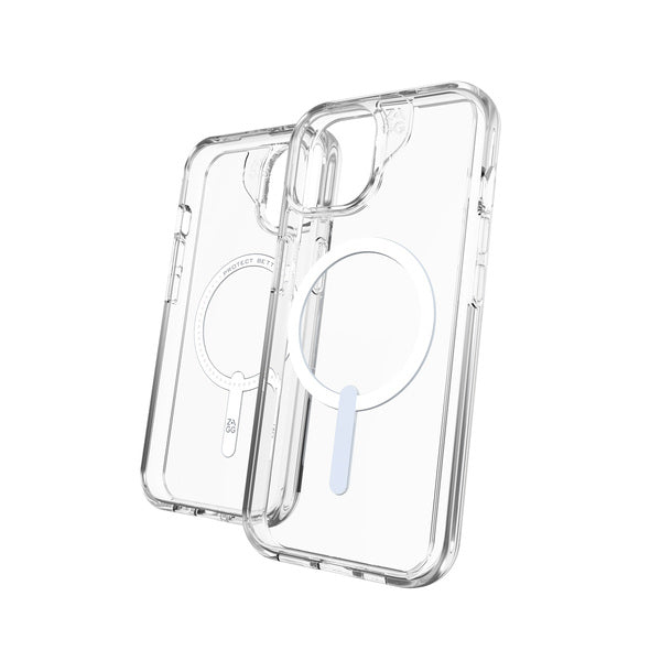 Funda dura Crystal Palace MagSafe para iPhone 15 Zagg transparente