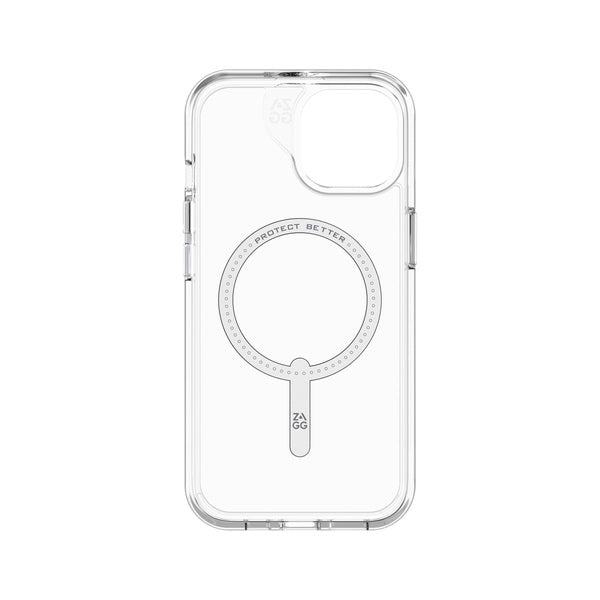 Funda dura Crystal Palace MagSafe para iPhone 15 Zagg transparente