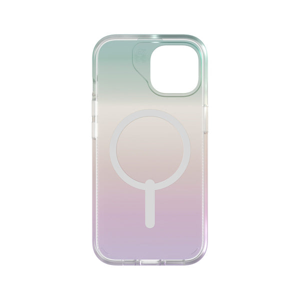 Funda dura Milan Snap MagSafe para iPhone 15 Zagg transparente iridiscente