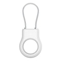 Porta Airtag premium de seguridad con cable acero Belkin blanco