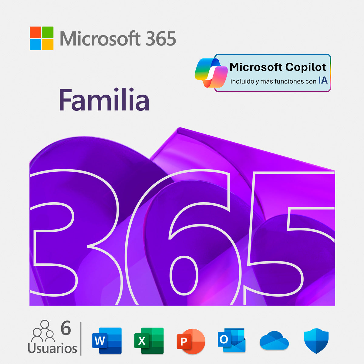 Microsoft 365 Family ESD Impresión (Suscripción por 1 año)