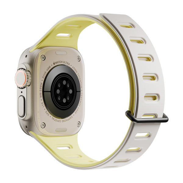 Banda para Apple Watch 44/45/49 mm Active Tracción Magnética Native Union limón/arcilla