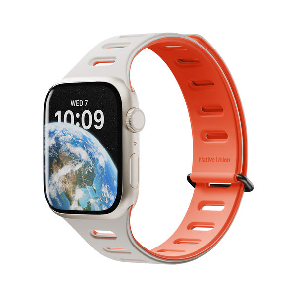 Banda para Apple Watch 44/45/49 mm Active Tracción Magnética Native Union naranja/arcilla