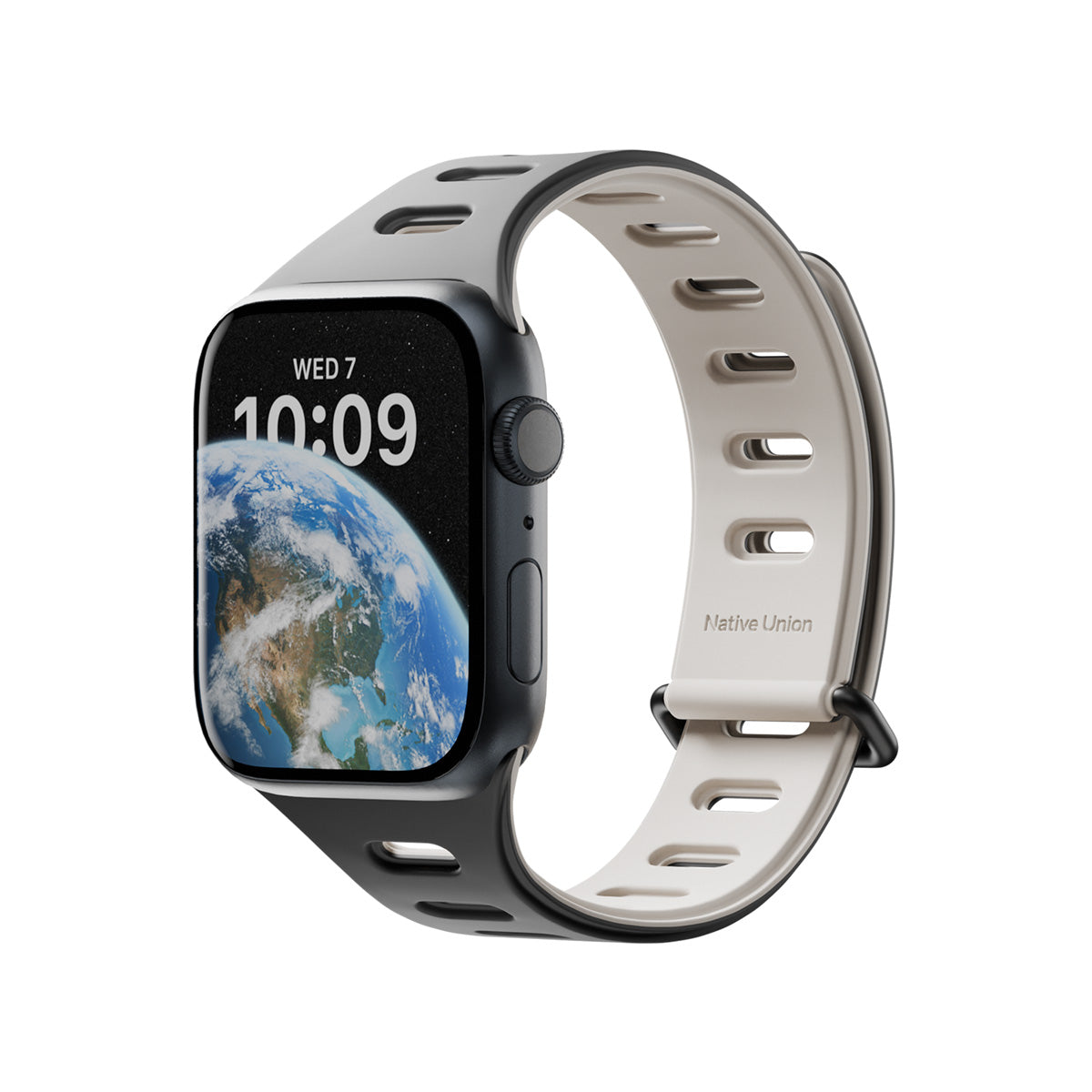 Banda para Apple Watch 38/40/41 mm Active Tracción Magnética Native Union negra/arcilla
